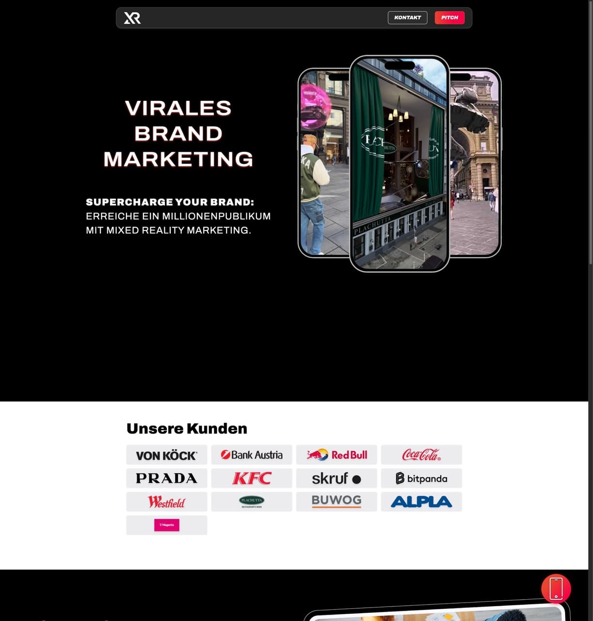 Projekt: Xreality (Landingpage) - Referenz von Optimized-Web